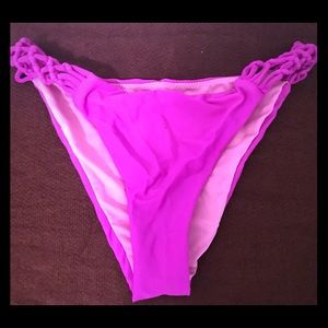 Pink bikini bottom bright neon Brazilian